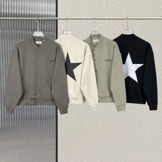 Fear of God Essentials Star Print Varsity Jacket